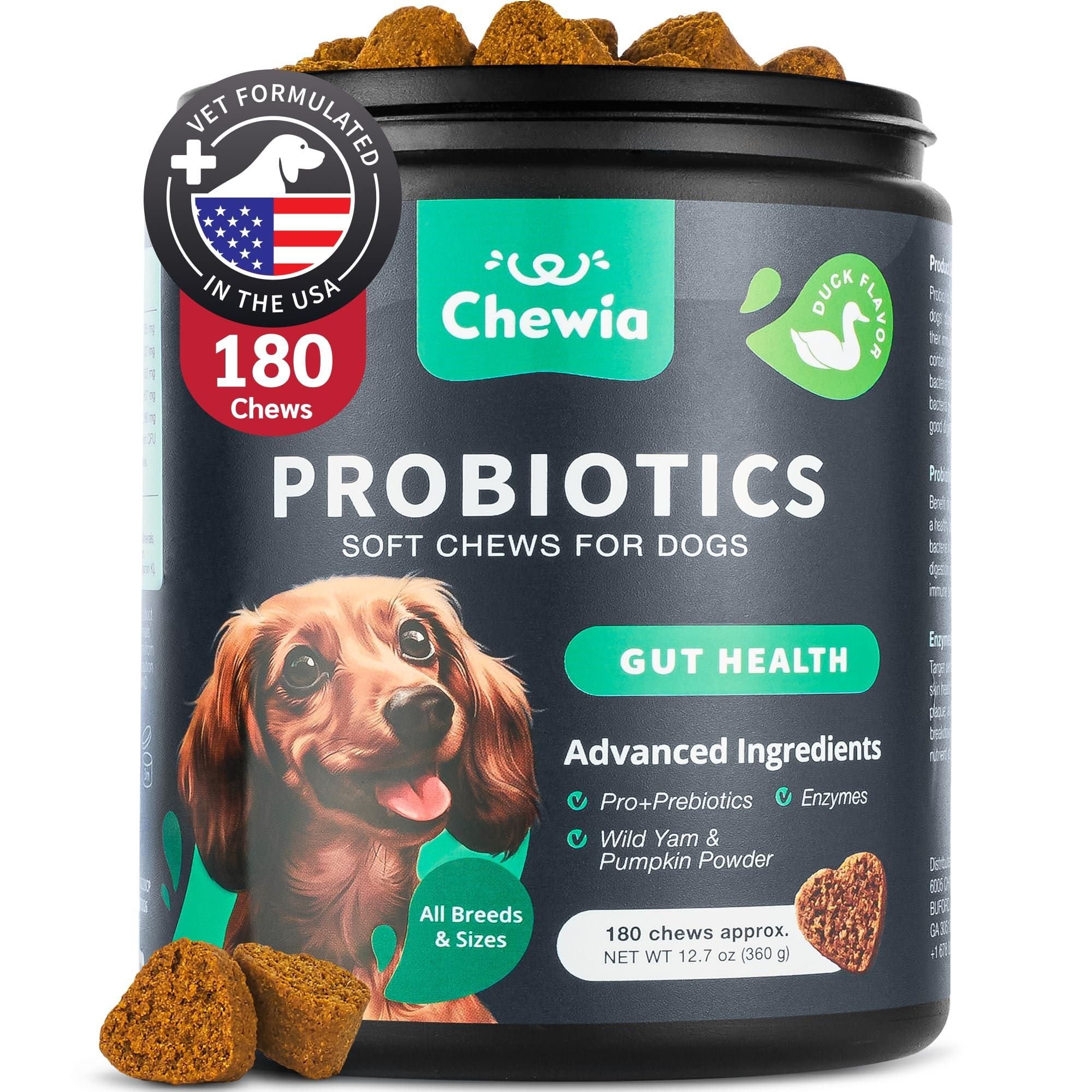 Probiotics for Dogs Gut Health Digestion Immunity Yeast Balance Itchy Skin Allergies Support Dog Probiotic Chews with Digestive Enzymes for Gut F Probiotics for Dogs Gut Health Digestion Immunity Yeast Balance Itchy Skin Allergies Support Dog Probiotic Chews with Digestive Enzymes for Gut F
